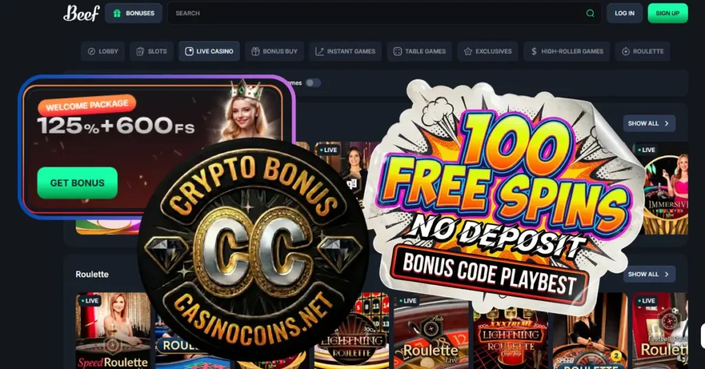 Beef Casino 100 FS No Deposit – Crypto Casino Bonus & Slot Review
